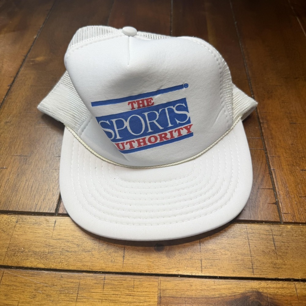 The Sports Authority Hat‎ Cap Snap Back White Mesh Trucker Mens One Size Cobra